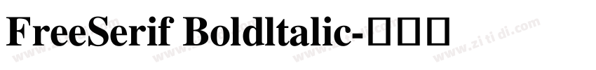 FreeSerif Boldltalic字体转换